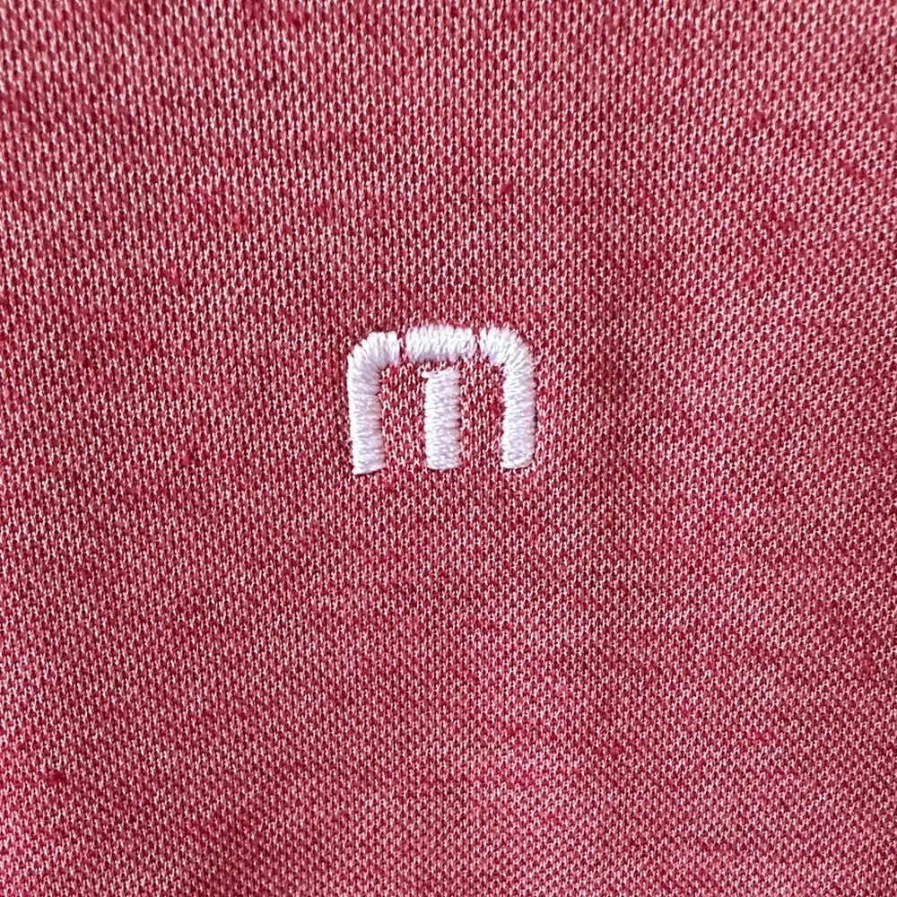 Travis Mathew Men's Polo Shirt in Heathered Red - Picture 3 of 3